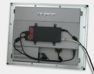 Stand-Alone KVM Extender VESA Mounted to Rear of Panel Mount Monitor