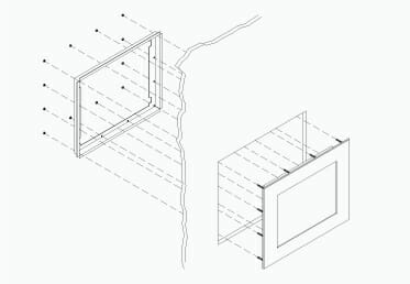 Mounting Diagram for Industrial Panel Mount Monitors
