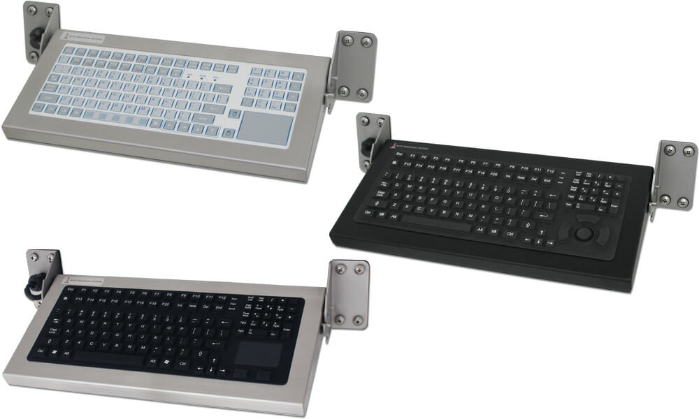 Industrial Wall Mount Folding Keyboard keypad and enclosure options
