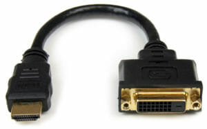A simple HDMI to DVI Adapter from StarTech.com