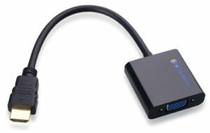 The Cable Matters #113046 HDMI to VGA Adapter provides trouble free conversion of HDMI signals for displays on a VGA-equipped display.