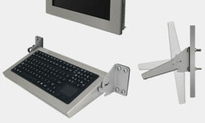 Folding Wall Mount Full-Travel Keyboard with Capacitive Touchpad