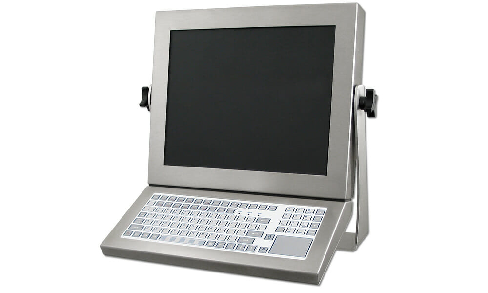 Monitor-Mounted Industrial Keyboard with Short-Travel Keypad