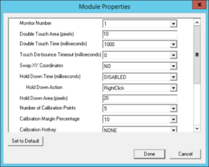 ThinManager Touch Screen Module Properties